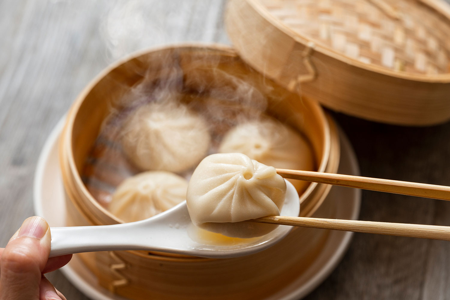 Authentic Chinese cuisine, including handcrafted xiaolongbao made with expert craftsmanship